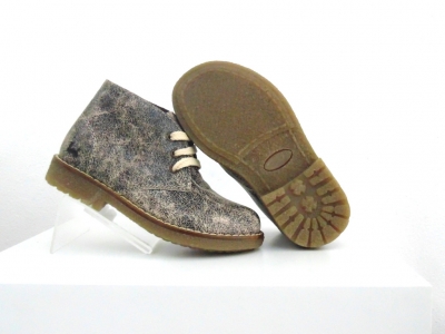 Ghete copii Lui Shoes, cod 3G1808, seria CREP, gri, piele naturala