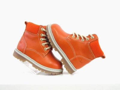 Ghete bebe Lui Shoes, cod 8G5, seria TIMMY, portocaliu, piele naturala