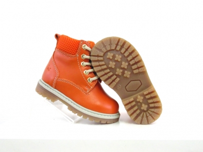 Ghete bebe Lui Shoes, cod 8G5, seria TIMMY, portocaliu, piele naturala