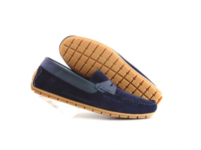 Mocasini barbati Lui Shoes, cod 1M407, seria SUMMER P, bleumarin, piele naturala