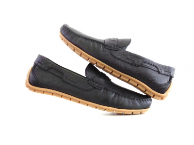 Mocasini barbati Lui Shoes, cod 1M408, seria SUMMER P, negru, piele naturala