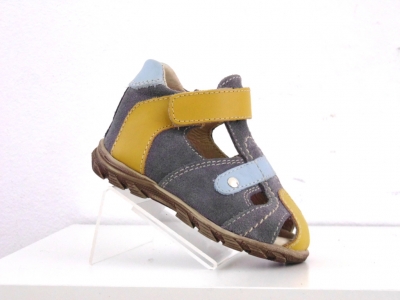 Sandale copii Lui Shoes, cod 3S268, seria SIMBA, gri, piele naturala