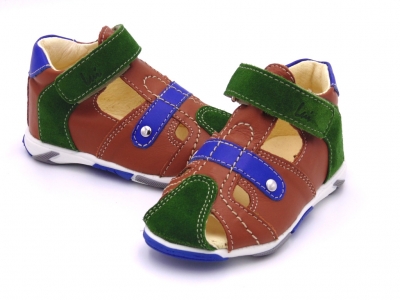 Sandale copii Lui Shoes, cod 3S283, seria SIMBA, maro, piele naturala