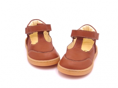 Pantofi sport copii Lui Shoes, cod 3A639, seria FIRST STEPS, maro, piele naturala