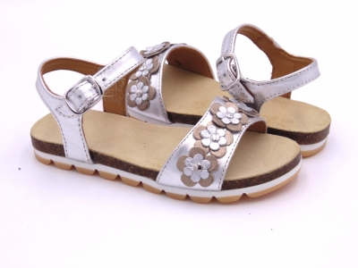 Sandale copii Lui Shoes, cod 3S288, seria ELSA, argintiu, piele naturala