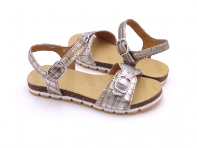 Sandale copii Lui Shoes, cod 3S293, seria ELSA, argintiu, piele naturala