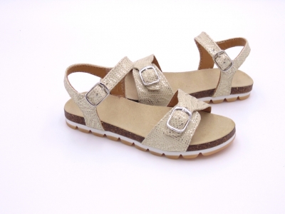 Sandale copii fete Lui Shoes, cod 6S157, seria ELSA, crem, piele naturala