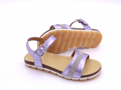 Sandale copii fete Lui Shoes, cod 6S160, seria ELSA, purpuriu, piele naturala
