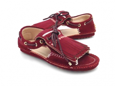Mocasini femei Lui Shoes, cod 2M191, seria CARVE, bordo, piele naturala