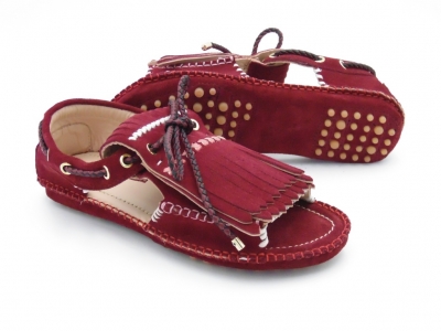 Mocasini femei Lui Shoes, cod 2M191, seria CARVE, bordo, piele naturala