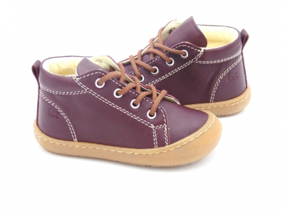 Pantofi sport copii Lui Shoes, cod 3A694, seria PRIMO, bordo, piele naturala
