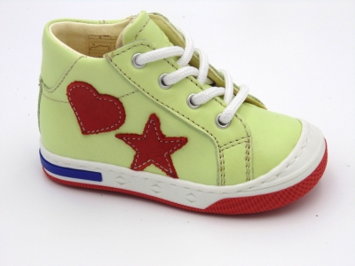 Pantofi sport copii Lui Shoes, cod 3A697, seria HEART, verde pal, piele naturala