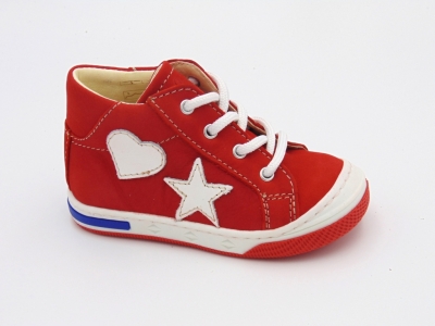 Pantofi sport copii Lui Shoes, cod 3A699, seria HEART, rosu, piele naturala