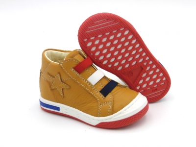 Pantofi sport copii Lui Shoes, cod 3A709, seria HEART K, galben mustar, piele naturala