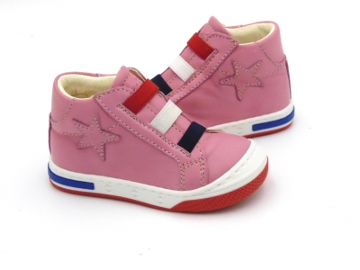 Pantofi sport copii fete Lui Shoes, cod 6A138, seria HEART K, roz, piele naturala