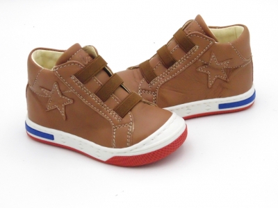 Pantofi sport copii Lui Shoes, cod 3A718, seria HEART K, maro deschis, piele naturala