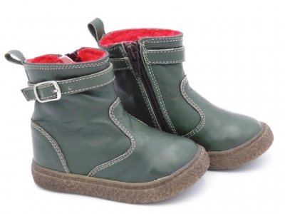 Cizme copii Lui Shoes, cod 3C298, seria RITA, verde forest, piele naturala