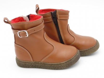 Cizme copii Lui Shoes, cod 3C299, seria RITA, maro, piele naturala