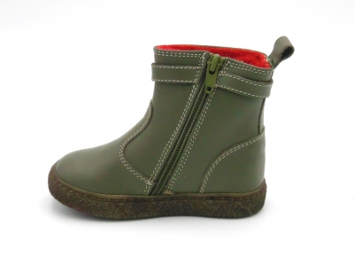 Cizme copii Lui Shoes, cod 3C307, seria RITA, olive, piele naturala