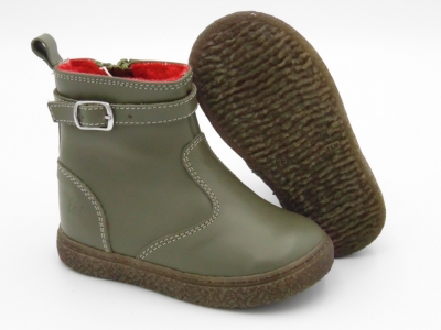 Cizme copii Lui Shoes, cod 3C307, seria RITA, olive, piele naturala