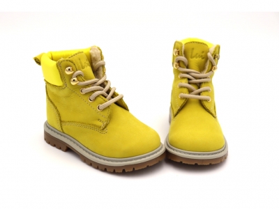 Ghete copii Lui Shoes, cod 3G2001, seria TIMMY, galben, piele naturala