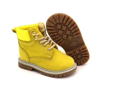 Ghete copii Lui Shoes, cod 3G2001, seria TIMMY, galben, piele naturala