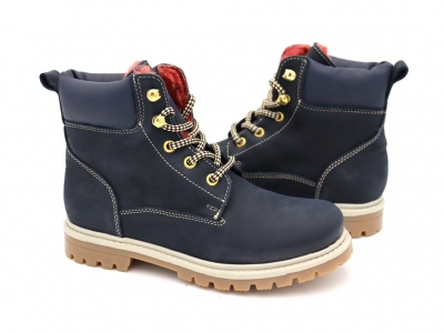 Ghete copii Lui Shoes, cod 3G2018, seria TIMMY, bleumarin, piele naturala