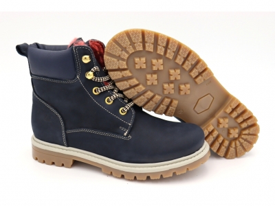 Ghete copii Lui Shoes, cod 3G2018, seria TIMMY, bleumarin, piele naturala