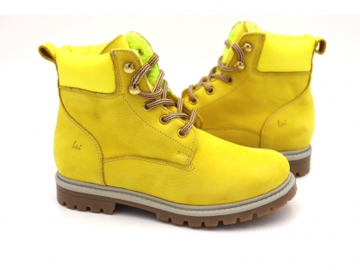 Ghete copii Lui Shoes, cod 3G2019, seria TIMMY, galben, piele naturala