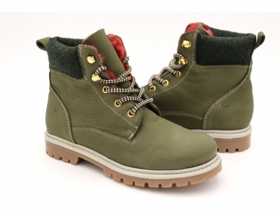 Ghete copii Lui Shoes, cod 3G2030, seria TIMMY, verde forest, piele naturala