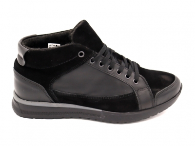 Pantofi sport barbati Lui Shoes, cod 1A697, seria VASS, negru, piele naturala