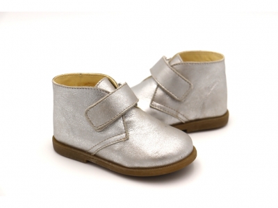 Ghete copii Lui Shoes, cod 3G2072, seria CREP SKY, argintiu, piele naturala