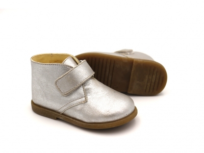 Ghete copii Lui Shoes, cod 3G2072, seria CREP SKY, argintiu, piele naturala