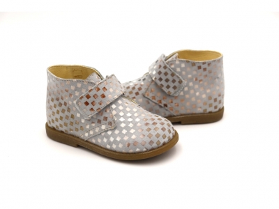 Ghete copii Lui Shoes, cod 3G2073, seria CREP SKY, gri deschis, piele naturala