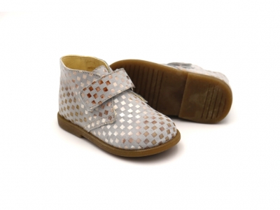 Ghete copii Lui Shoes, cod 3G2073, seria CREP SKY, gri deschis, piele naturala