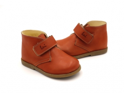 Ghete copii Lui Shoes, cod 3G2088, seria CREP SKY, caramiziu, piele naturala