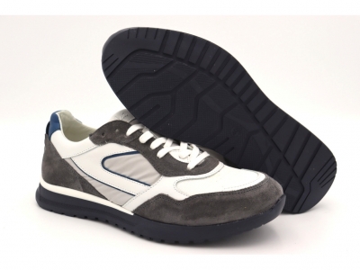 Pantofi sport barbati Lui Shoes, cod 1A712, seria TONY, gri, piele naturala