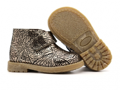 Ghete copii Lui Shoes, cod 3G2124, seria CREP SKY, bronz, piele naturala