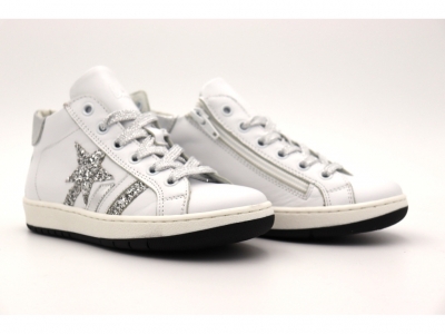 Pantofi sport copii Lui Shoes, cod 3A745, seria MEGASTAR, alb, piele naturala