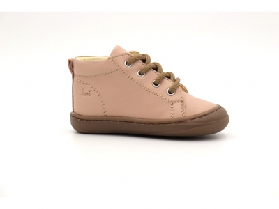 Pantofi sport copii Lui Shoes, cod 3A747, seria PRIMO, roz pal, piele naturala