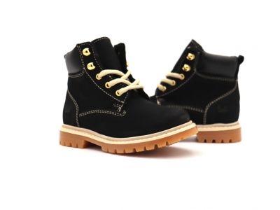 Ghete copii Lui Shoes, cod 3G2142, seria TIMMY, negru, piele naturala