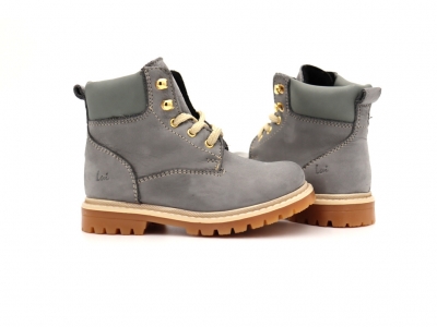 Ghete copii Lui Shoes, cod 3G2143, seria TIMMY, gri deschis, piele naturala