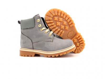 Ghete copii Lui Shoes, cod 3G2143, seria TIMMY, gri deschis, piele naturala