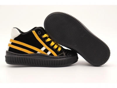 Pantofi sport copii Lui Shoes, cod 3A812, seria TRIP, negru, piele naturala