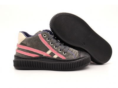 Pantofi sport copii Lui Shoes, cod 3A821, seria TRIP, gri, piele naturala