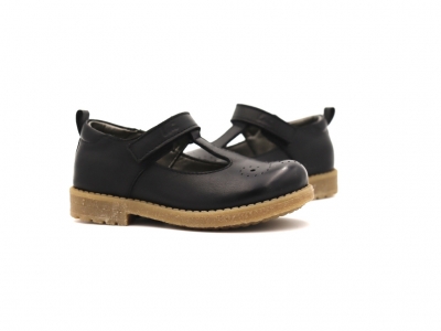 Pantofi copii Lui Shoes, cod 3P47, seria SARA, negru, piele naturala