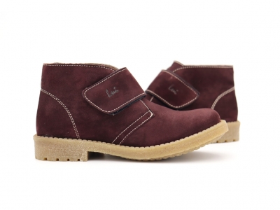 Ghete copii Lui Shoes, cod 3G2163, seria CREP SKY, grena, piele naturala