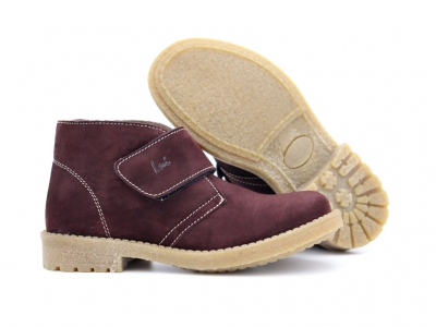 Ghete copii Lui Shoes, cod 3G2163, seria CREP SKY, grena, piele naturala