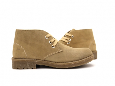 Botine femei Lui Shoes, cod 2B49, seria CREP, bej, piele naturala