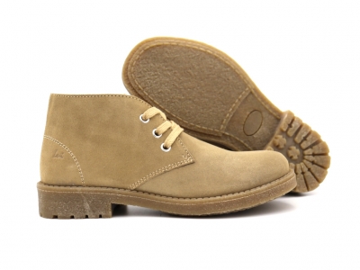 Botine femei Lui Shoes, cod 2B49, seria CREP, bej, piele naturala